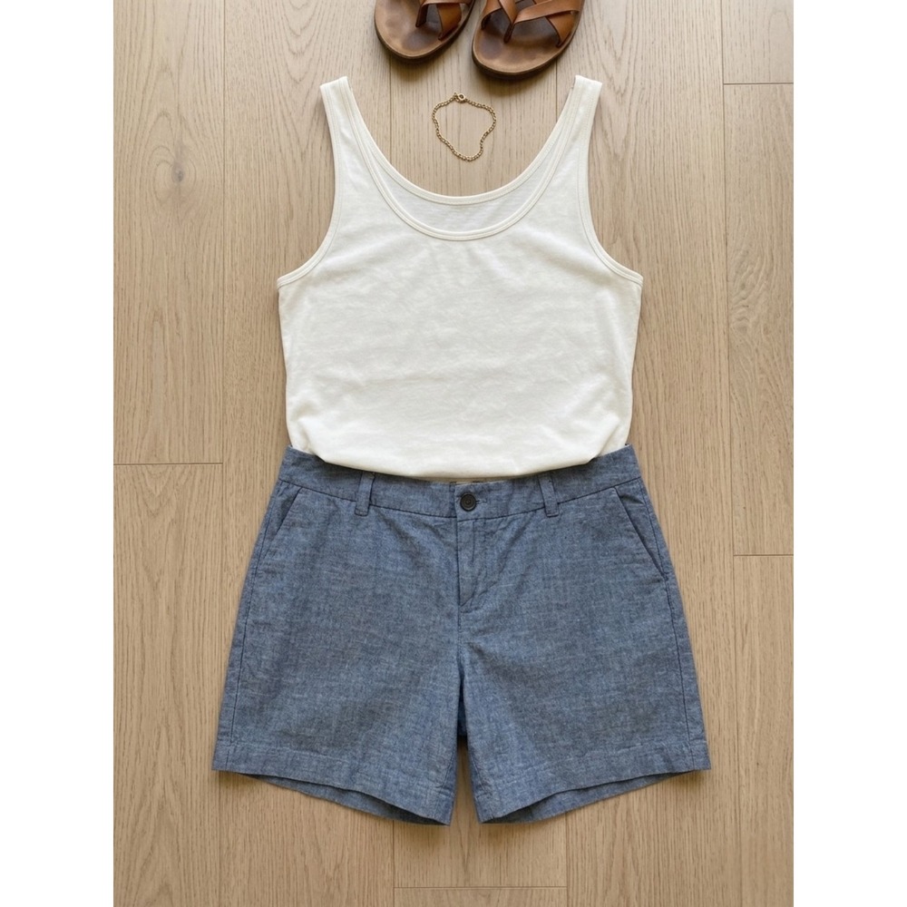 A New Day Tank Top Large & Merona Chino 100% Cotton Shorts Size 8 Set Women's